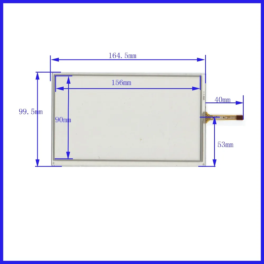 

5PCS/Lot XWT190 7inch 4 line For Car DVD touch screen panel 165mm*100mm this is compatible 165*100 TouchSensor FreeShipping