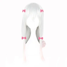 MCOSER 95 см синтетический длинный прямой Серебряный смешанный розовый цвет косплей парик Высокая температура волокна WIG-649A