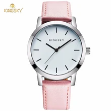 KingSky vente Chaude Dames Montres Marque Bracelet montre bracelet en cuir de mode Casual Femmes Quartz montre Hodinky montre femme