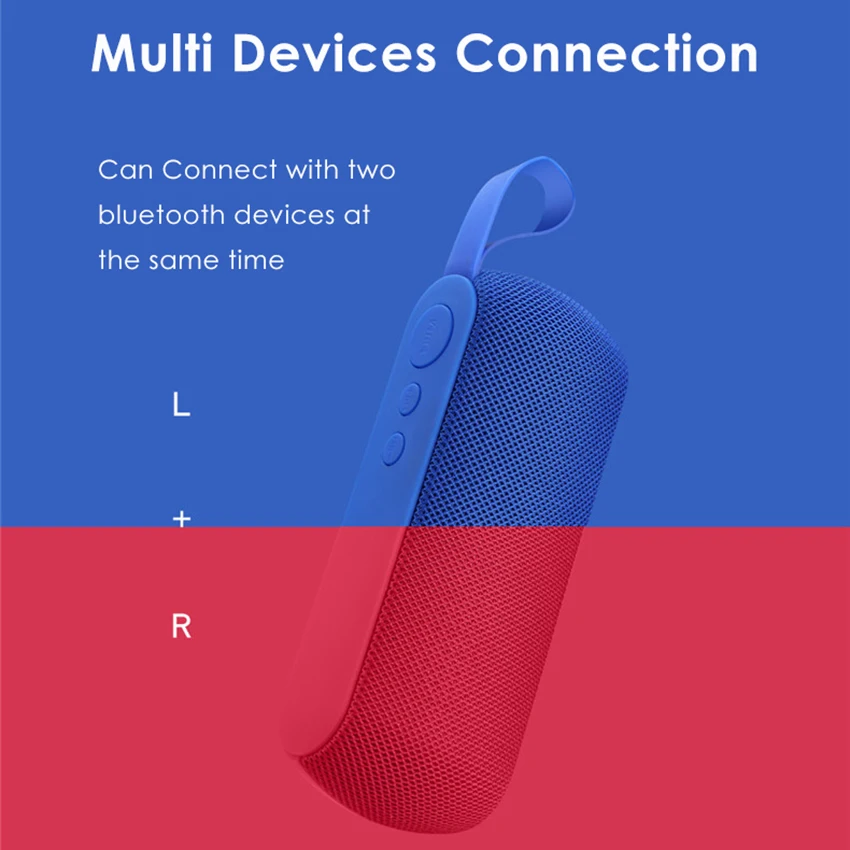 Уличный портативный Bluetooth V4.2 динамик Aimitek Q106 беспроводной сабвуфер TF карта USB диск