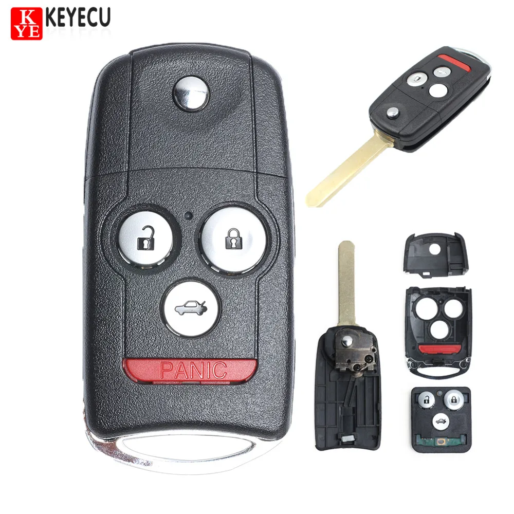 Keyecu новый бренд дистанционного ключа Fob 3 + 1 кнопка 313 8 МГц ID46 чип для Acura MDX RDX 2007-2012