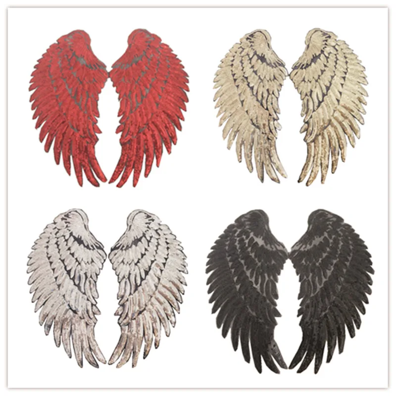 

wings patch T-shirt clothing accessories DIY sequin patch with adhesive