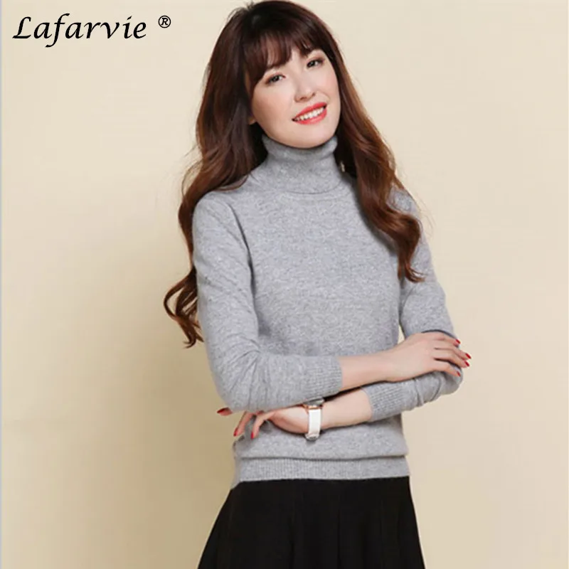 Lafarvie Quality Autumn&Winter Turtleneck Full sleeve Elastic Slim Women Sweater Pullovers 12Colors S-XXXL Lafarvie Quality Autumn&Winter Turtleneck Full sleeve Elastic Slim Women Sweater Pullovers 12Colors S-XXXL