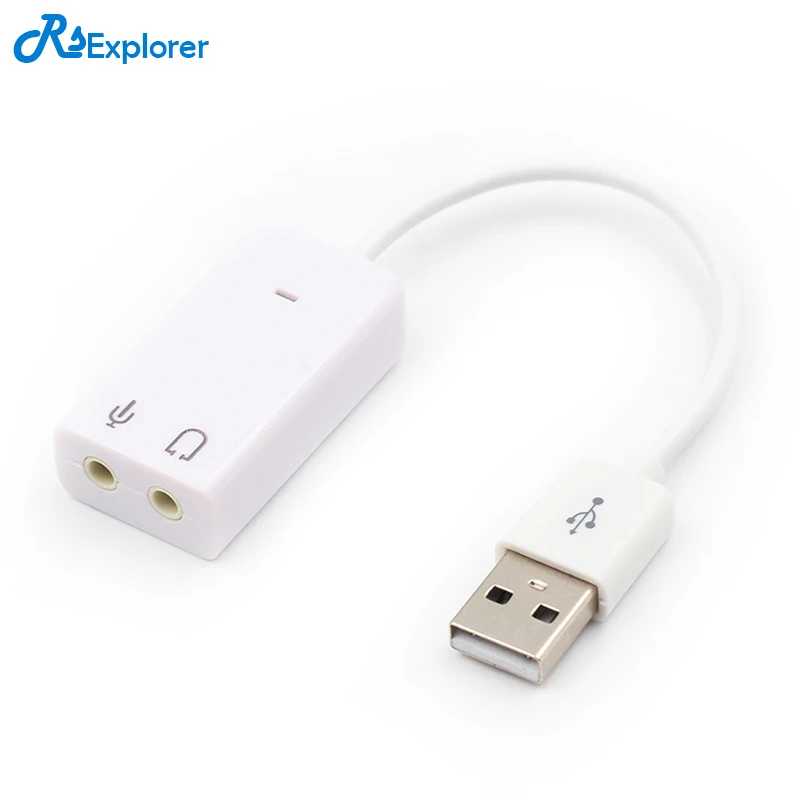 Звуковая карта USB к разъему 3 5 мм наушники Micphone звуковая Виртуальная 7 1 3D внешняя