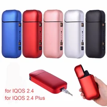

Fashion Black Red Silver PC Case For IQOS For IQOS 2.4 Plus II III Electronic Cigarette For IQOS Full Protective Case