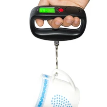 Электронные ручные весы 50 кг 10 г Мини Портативный электронный вес цифровой Путешествия подвесной крюк подсветка портативные весы