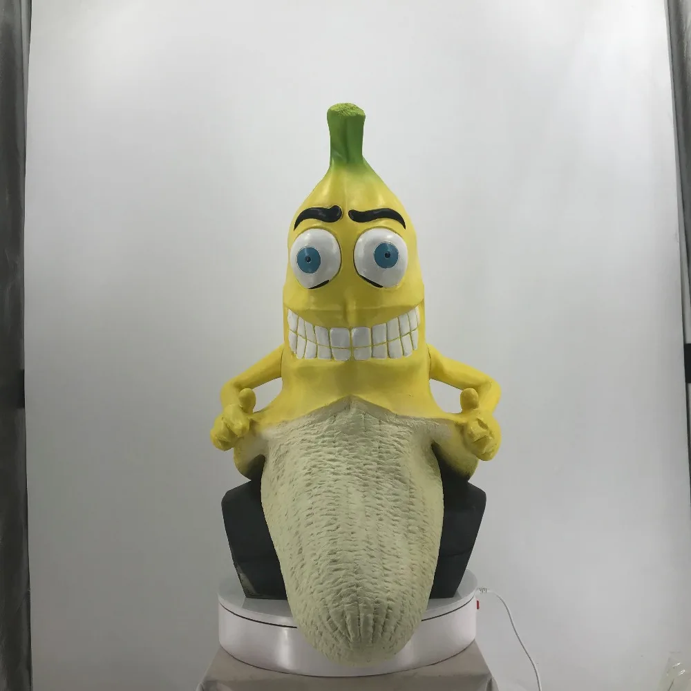 Коробка Mr. banana с глазами Полный головной костюм латексная маска