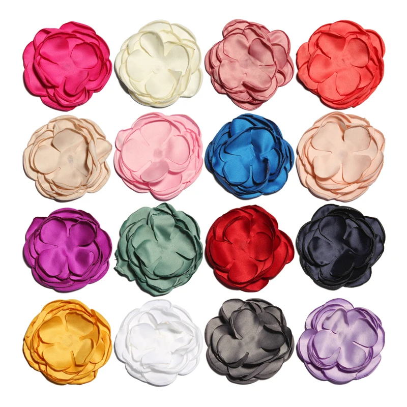 

10PCS 8.5cm Newborn Decorative Fabric Flowers with Leaves for Home Garden Fashion Burnt Edge Flowers for Wedding Embellishment