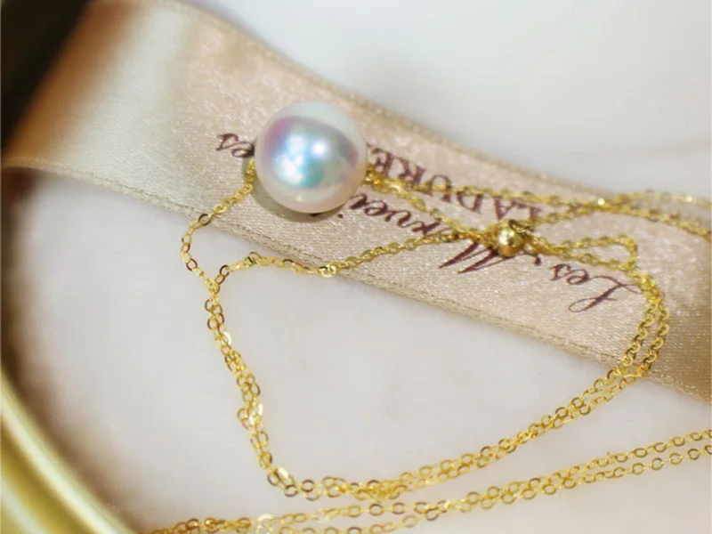 SINYA Trendy Multifunctional Pendant 8-8.5mm Pearl Pendant 18k Yellow Gold Chain& Akoya Pearl Pendant Necklace For Women Gift (26)