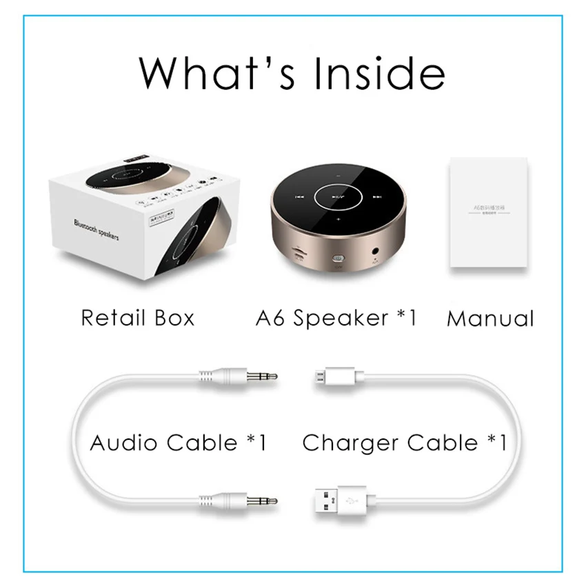 Aimitek A6 Portable Wireless Wired Bluetooth Speaker-19