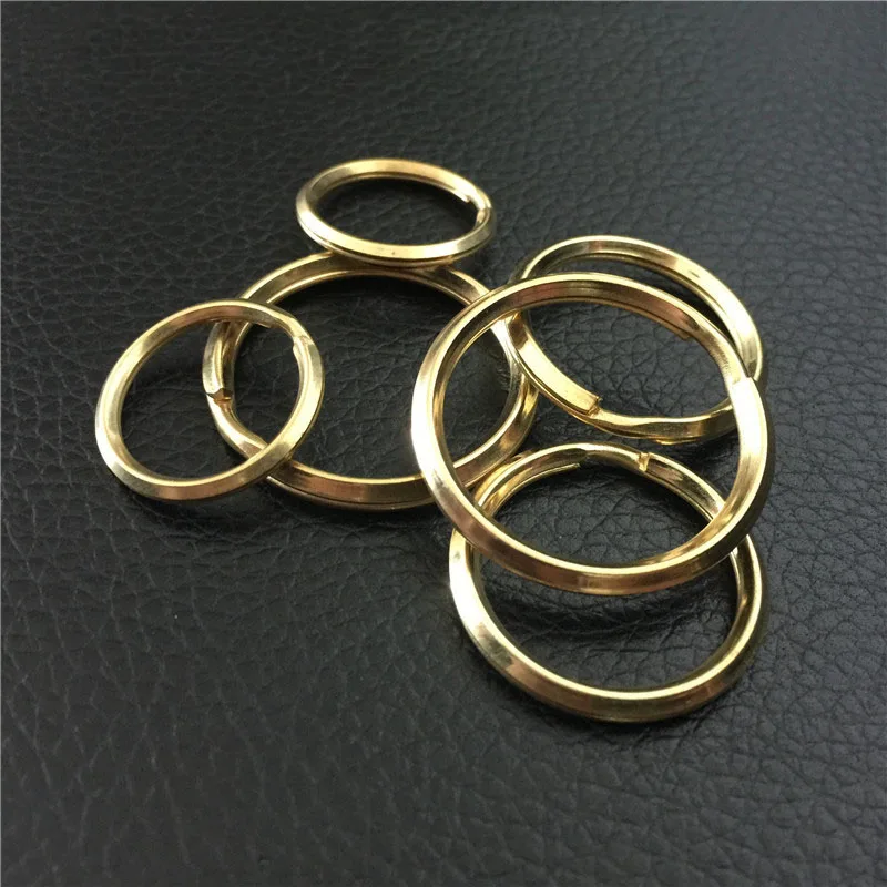 

Solid Brass Split Rings triangular rings triangular bottom Keyrings bag hook Connector Keychain Keys Holder DIY Craft O ring