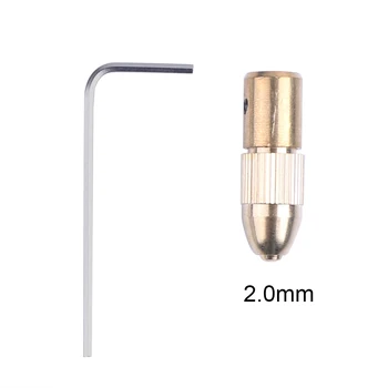 

2.0-3.7mm Brass Electric Motor Shaft Clamp Fixture Chuck Mini Small For Drill Micro Drill Bit Clamp 15g High Quality