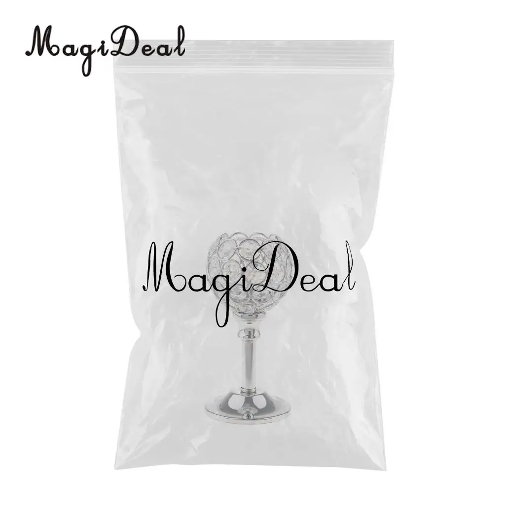 MagiDeal	 Mosaic Crystal Wedding Present Candlestick Candle Tea Light Holder Stand for Events Wedding Home Party Decor	