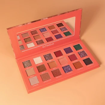 

Eye Shadow Matte Shimmer Pigment Powder 18 Colors Long Lasting Makeup Brown Purple Eyeshadow with mini mirror Make Up Palette