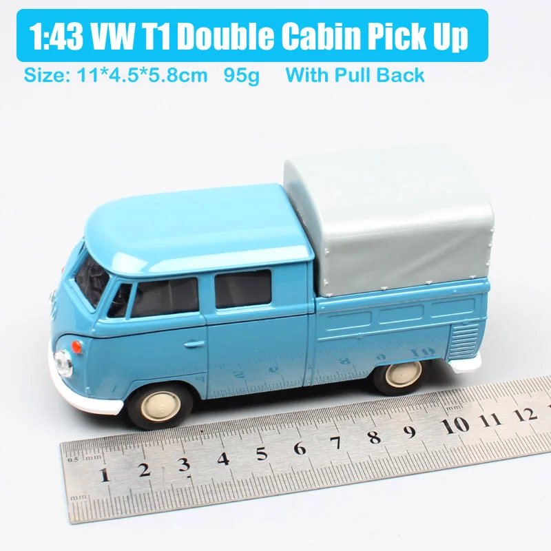 1/36 мини Welly T1 двойной кабины Pickup автомобилей Грузовик грузовой фургон Комби