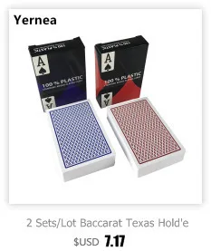 2 компл./лот классический porker набор карт Техас карты для покера Пластик игральные карты Водонепроницаемый Frost POKERSTARS настольные игры yernea