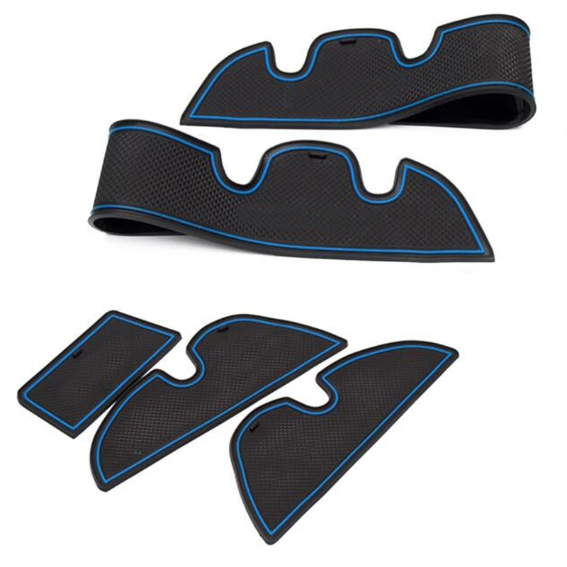 Goedkoop 15 stks Anti Slip Rubber Cup Kussen Deur Groef Mat voor Toyota Highlander XU50 2014 2015 2016 2017 2018 accessoires Auto Styling