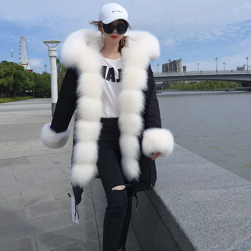 12 Parka 9 Réel D'hiver 2018 8 Manteau Fox 14 5 De Fourrure 11 1 2 3 13 Doublure Veste 6 Casual En Nouveaux 7 Col Fausse Chaud Femmes 4 Épais 16 10 15 8qw8af4