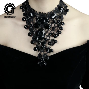 

2019 Gothic Retro Style Elegant Temperament Lace Fashion Ball Accessories Necklace Lace European And American Fashion Party Neck