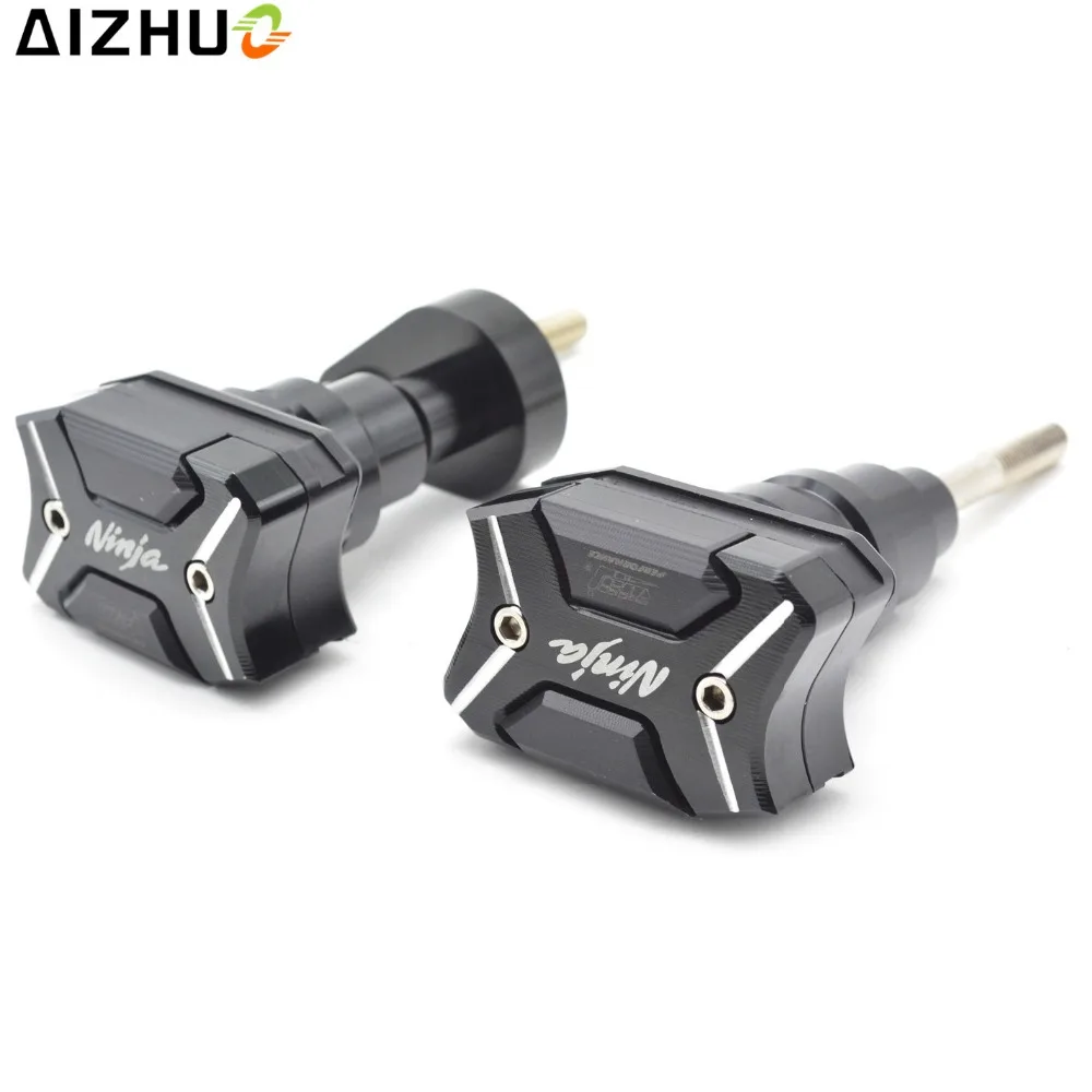Motorcycle Frame Slider motorbike CNC Aluminum Falling Protection Ninja logo For kawasaki Ninja ZX6R ZX-6R ninja 636 2007 2008