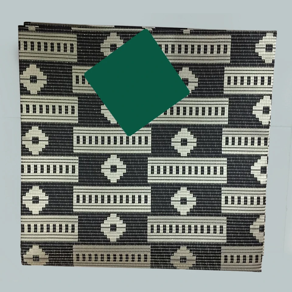 

Nigerian African Wedding Party Head Tie Wrap Scarf,Black mix color aso oke headtie plain Aso Oke fabric LXLAS-3-5