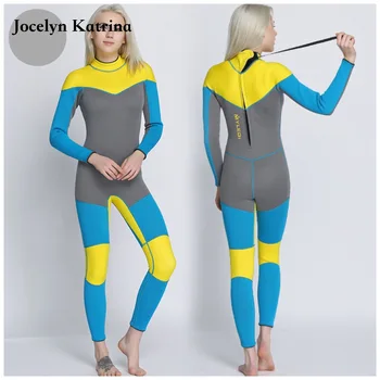 

Women Spearfishing Wetsuit 3MM Neoprene SCR Superelastic Diving Suit Waterproof Warm Professional Surfing Wetsuits Full Suit