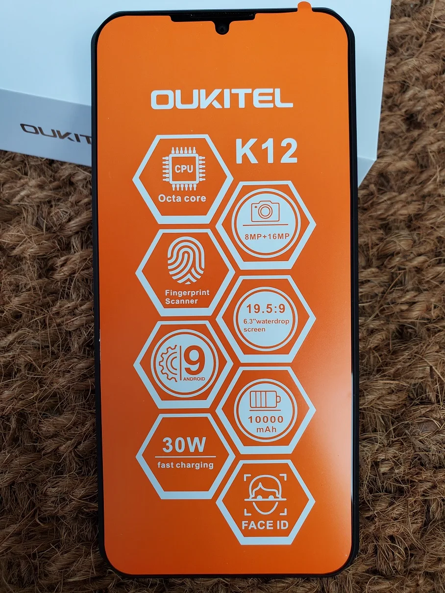 OUKITEL K12 10000 мАч 5 В/6A Быстрая зарядка 4G смартфон 6," FHD+ 19,5: 5 капля Android 9,0 Восьмиядерный мобильный телефон 6 ГБ 64 ГБ