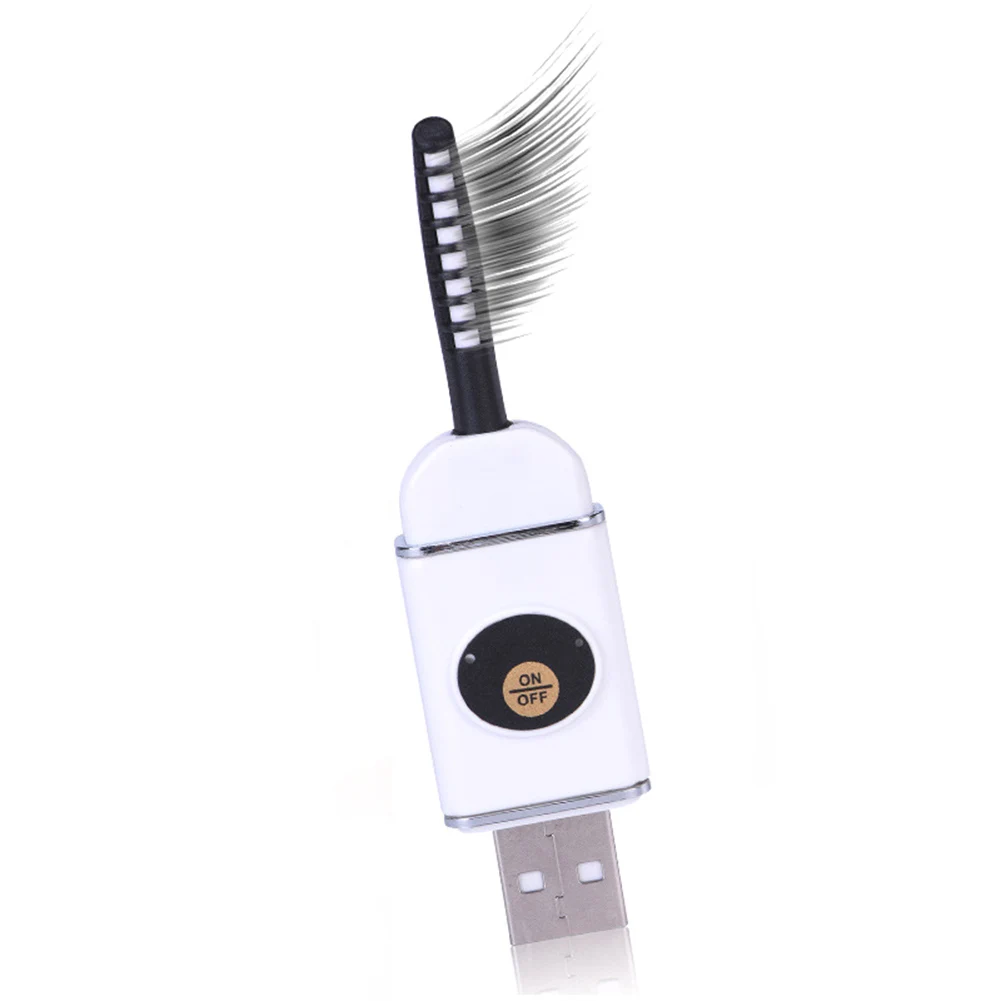 

Heated Eyelash Curler USB Rechargeable U Disk Shaped Eyelash Curling Tool Mini Lash Curler SSwell