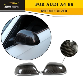 

Carbon Fiber Rear Mirror Covers Caps For Audi A4 B8 LHD 2008-2009 A5 2007-2009