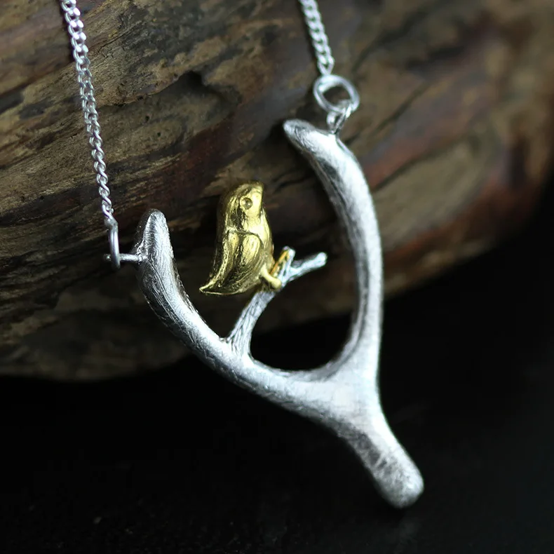 INATURE 925 стерлингового серебра модные ювелирные изделия Милая птица Wishbone женская