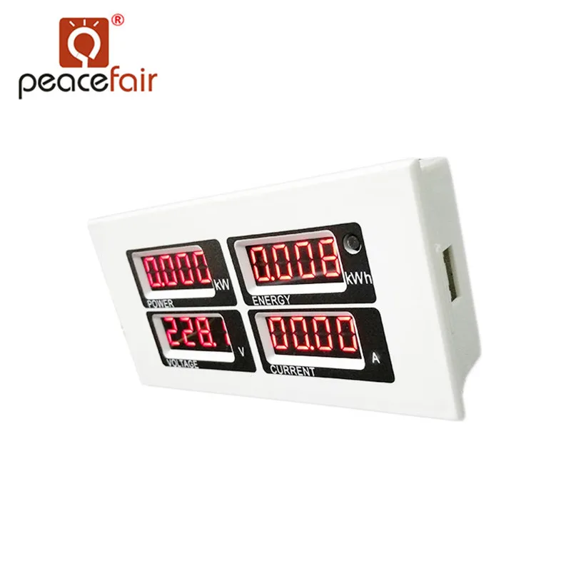 PEACEFAIR PZEM 004 AC цифровой светодиодный Вольтметр Амперметр 220 В 100А напряжение тока