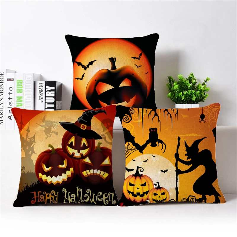 Yellow Cushion Covers Halloween Throw Pillow Covers Car Covers