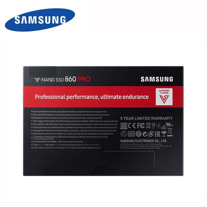 Samsung 2,5 дюймов внутренний SSD 860 PRO 2," SATA III 512 ГБ 1 ТБ V-NAND для рабочего стола HD дисков твердотельный диск