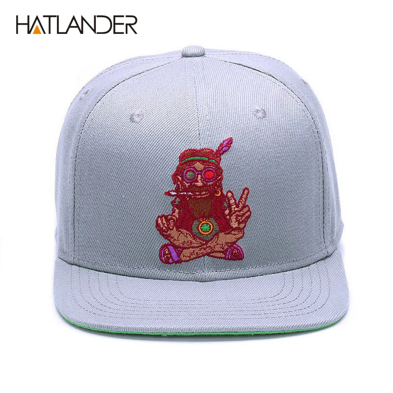 HATLANDER كاب أصلي قبعة للنساء الرجال قبعات البيسبول التطريز الأحرف الصلبة العظام قبعة بتصميم هيب هوب بارد رمادي جاهزة سنببك كاب