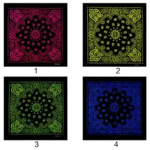 Мотоциклетная повязка бандана этнический цветной Подсолнух двойной Пейсли Цветочный унисекс хлопок квадратный шарф хип-хоп браслет на шею галстук