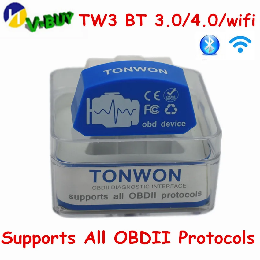 

TONWON TW3 ICAR3 BT3.0/4.0/WiFi OBD2 Scanner Diagnostic Tool OBDII Auto Code Reader BETTER THAN ELM 327 Vgate iCar Pro 2