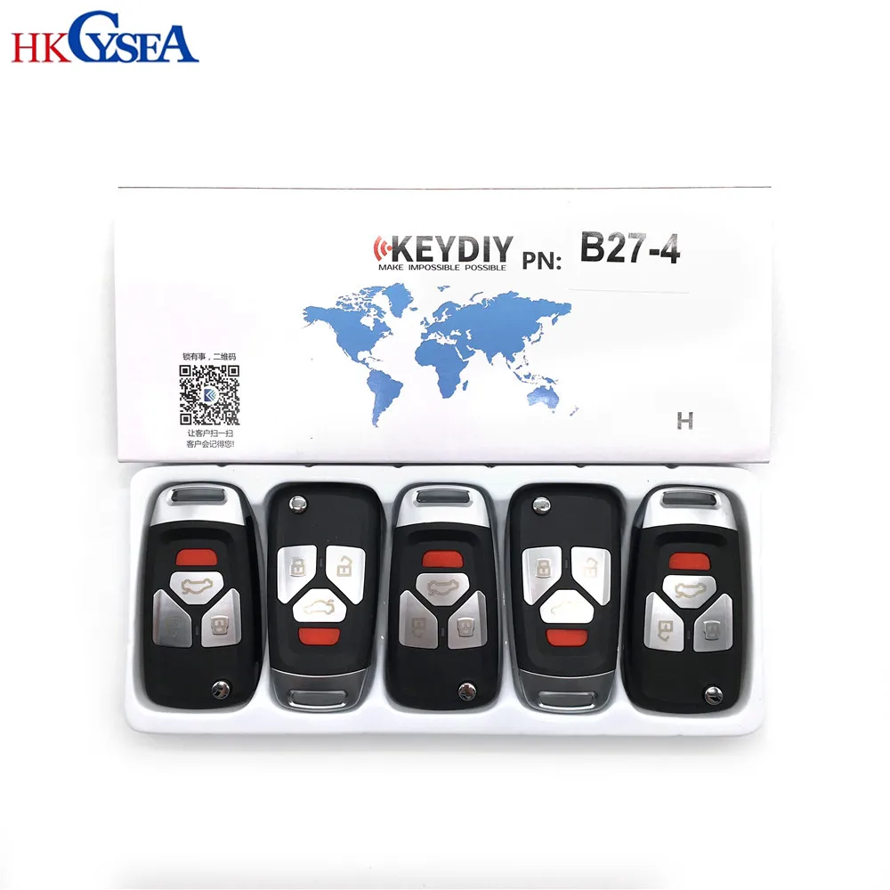 KEYDIY 5 шт., 4 кнопки KD900 серии B пульт дистанционного управления KD B27-4/NB27-4 для KD-X2