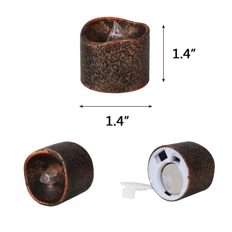 New 12/24pcs Christmas New Year Candles Battery Powered Led Tea Lights Tea Lights Fake Led Candle Christmas ornaments