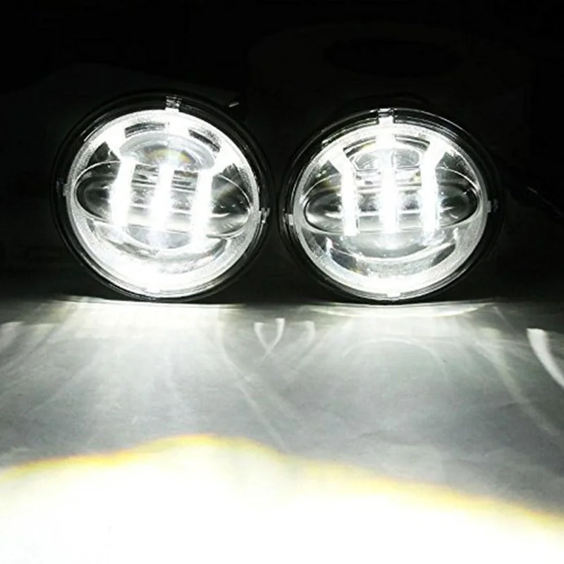 FADUIES 4.5 Inch 30W Black Led Spot Lights 6000k White Passing Projector Fog Lamp For Harley Daymaker Motorcycles  (14)