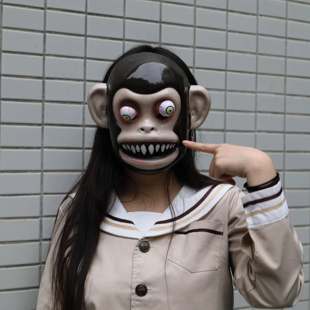 Animal Masks Animal Themed Costumes Monkey Orangutan Mask Cosplay Prop Halloween Accessories Men Women Face Mask Full Head (5)
