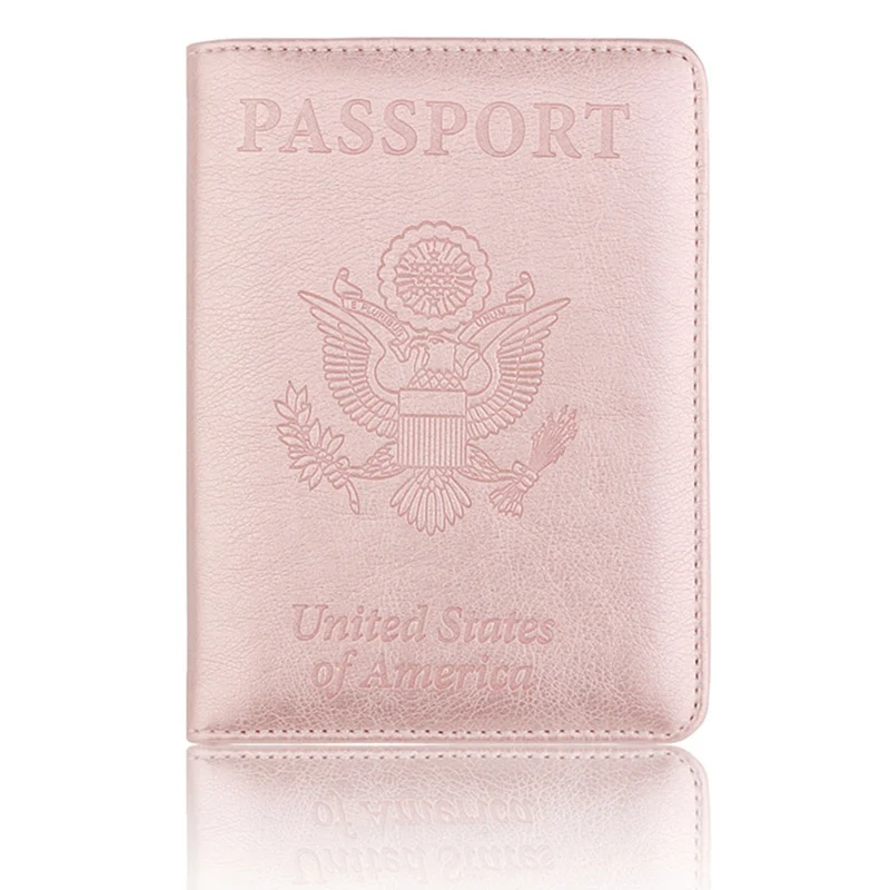 Vintage Leather Passport Holders PU Leather Passport Covers Bank Card ID Credit Card Holder RFID Travel Document Cover