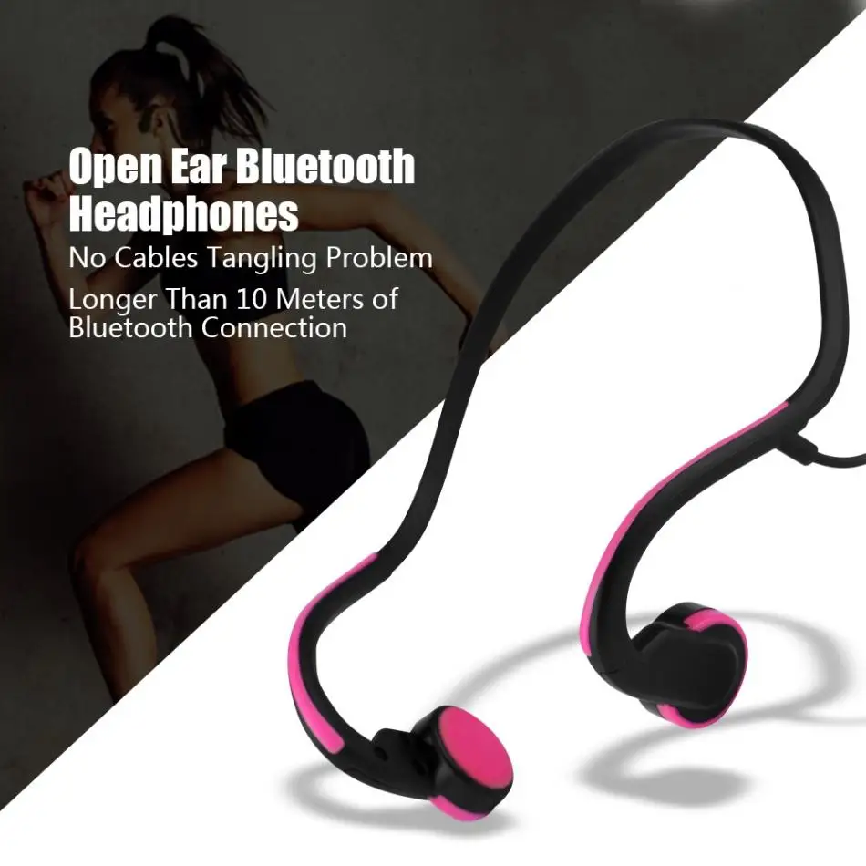 

Open Ear Bone Conduction 6 Hours Play IPX4 Bluetooth with Mic