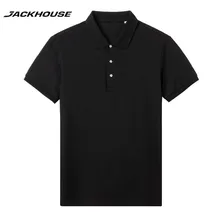 Jackhouse 1PC Fashional Waterproof Men Skull Head Polo Shirt Short Sleeve Hydrophobic Anti-fouling Polo Shirt Brand Clothing