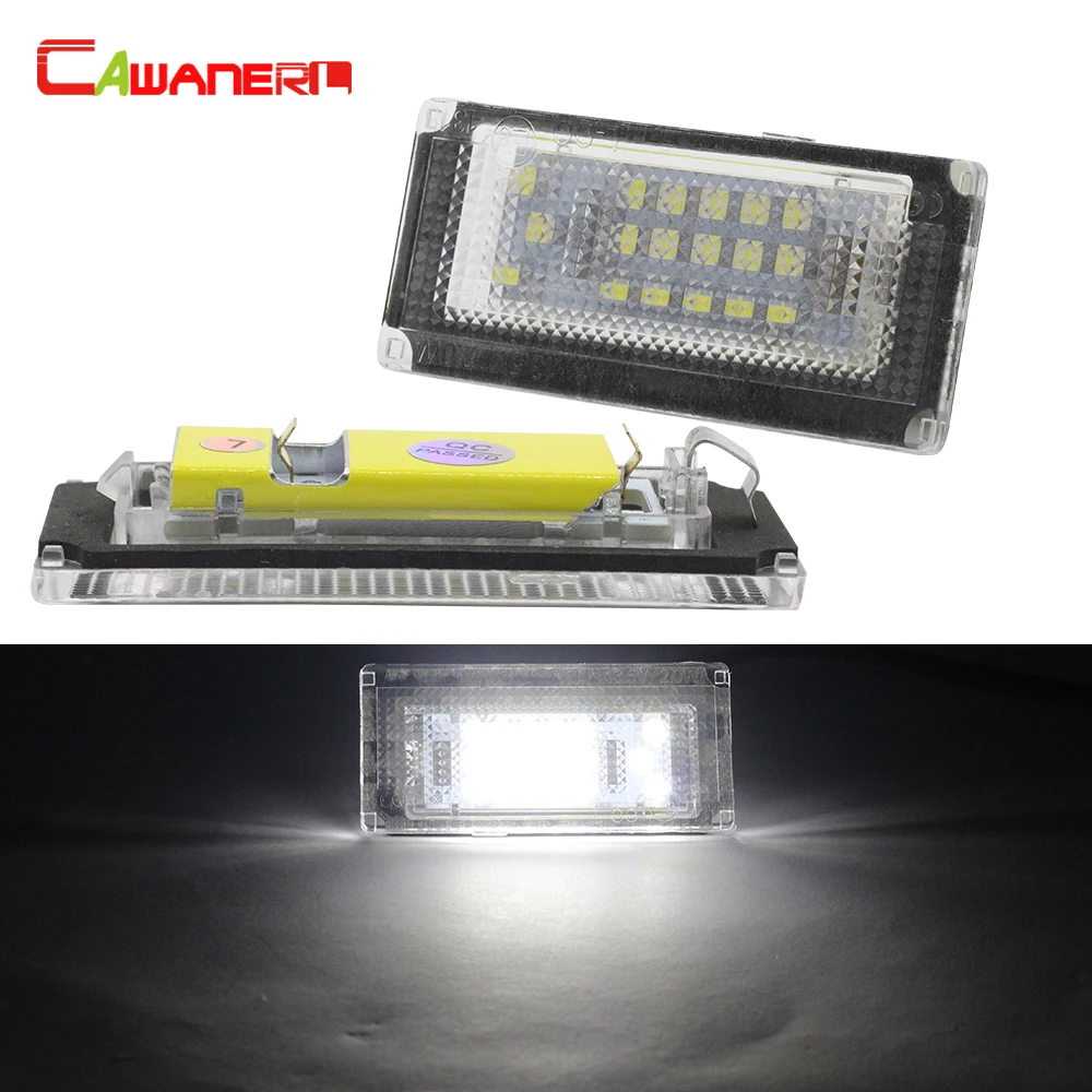 Cawanerl For BMW Mini Cooper R50 R52 S R53 2 Pieces Car Styling Canbus LED Bulb Number License Plate Light White 12V Accessories |