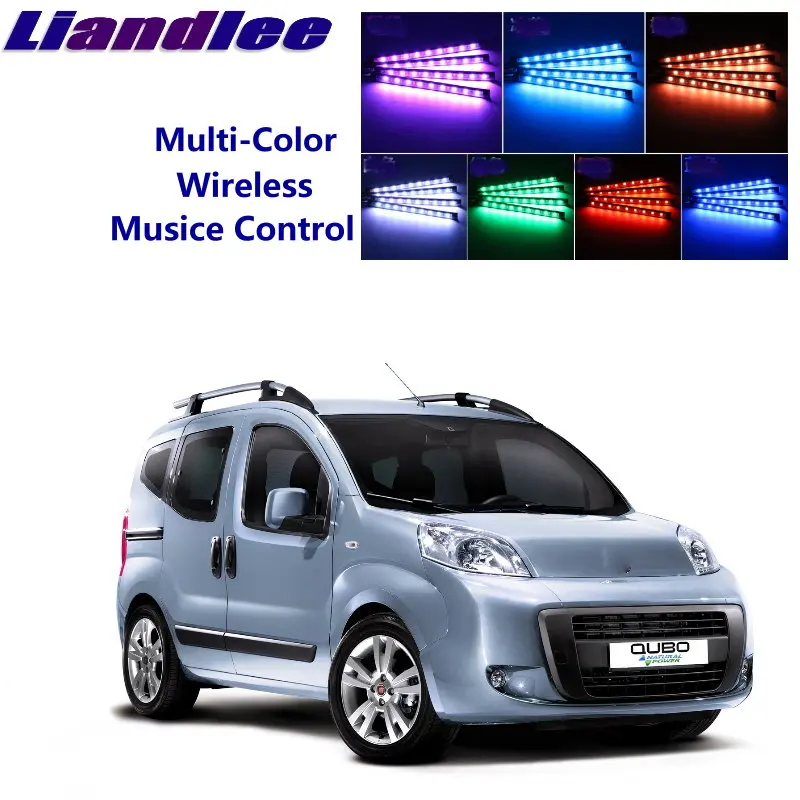 

LiandLee Car Glow Interior Floor Decorative Atmosphere Seats Accent Ambient Neon light For Fiat Fiorino / Qubo 2007~2019