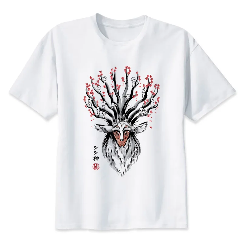 studio ghibli 2017 fashion short t shirt printed Funny t shirt men tops