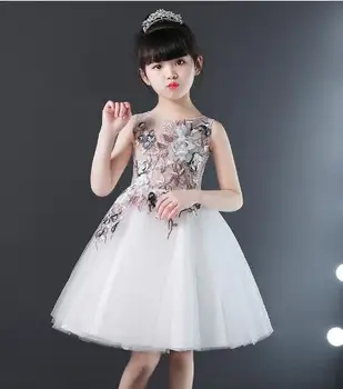 

2018 High Quality Handmade first communion dresses for girls Vestido Daminha Casamento Ball Gown white Organza Flower Girl dress