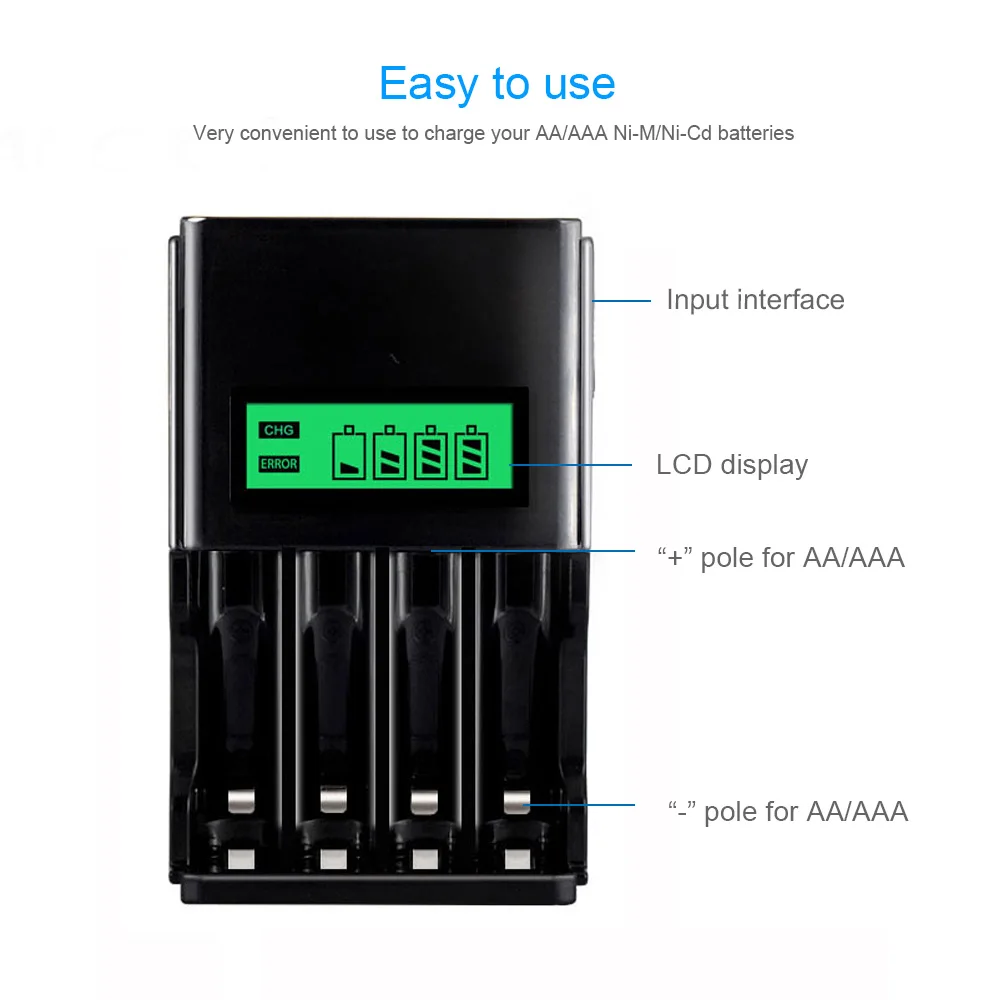 do lcd para ni-mh NI-CD 1.2v aa aaa para carros do brinquedo
