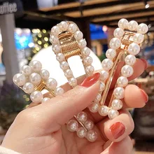 Жемчуг сторона BB клип цвет полосы полный горный хрусталь девушки аксессуары для волос обода заколки для волос женская заколка заколки для волос