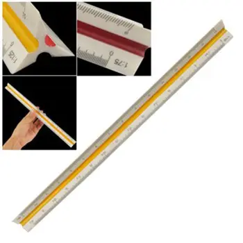 

1 x Scale Ruler High Quality 1:20/25/50 /75/100/125 Plastic Triangular Ruler Scale Measurement